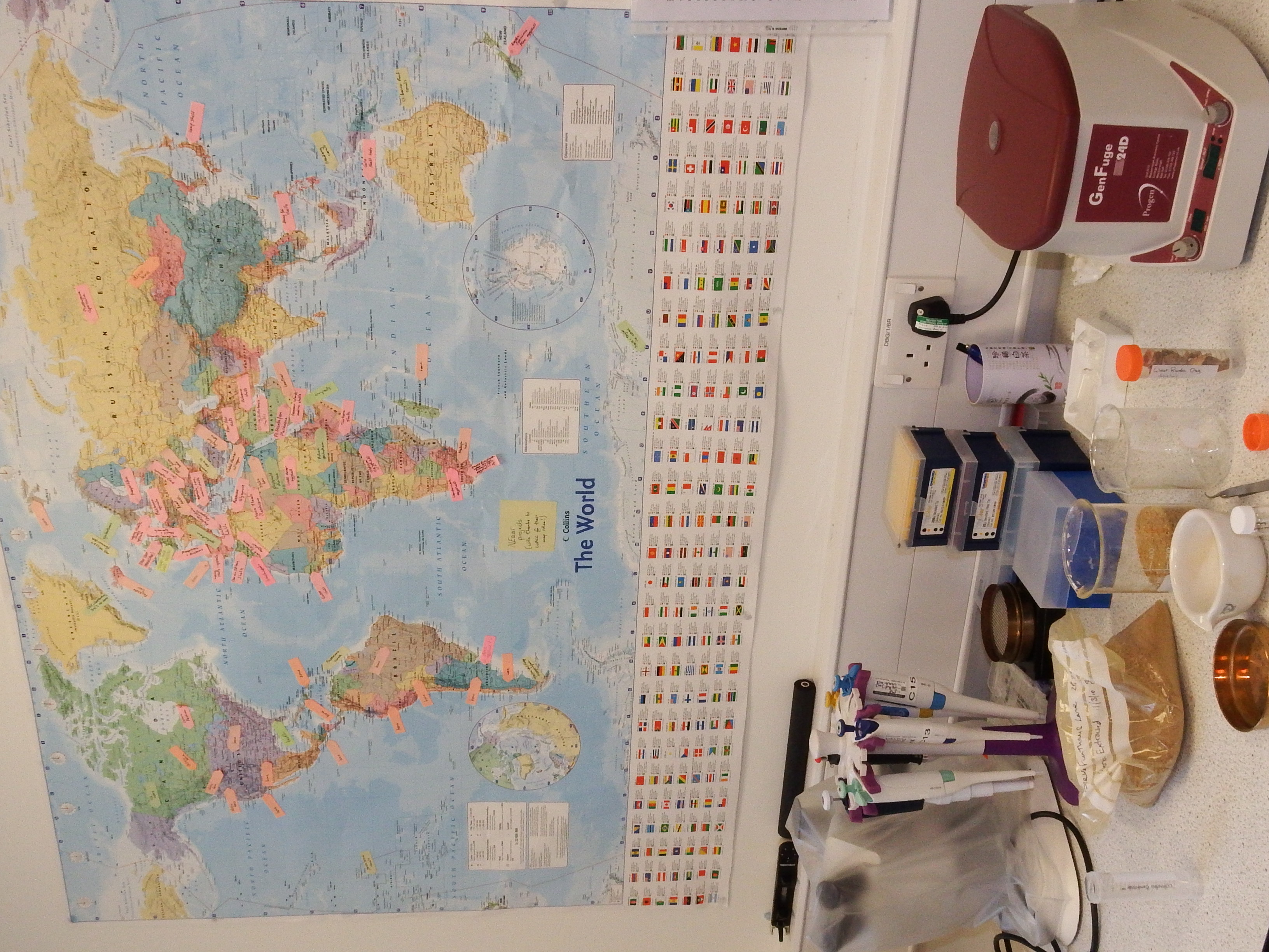 A world map showing the NEaar global projects